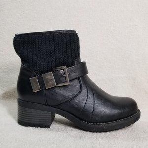 Vangelo black ankle boots with fur lining